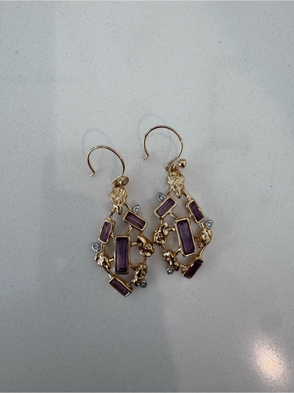 Alexis Bittar Gold Brut Cluster Collection Earrings